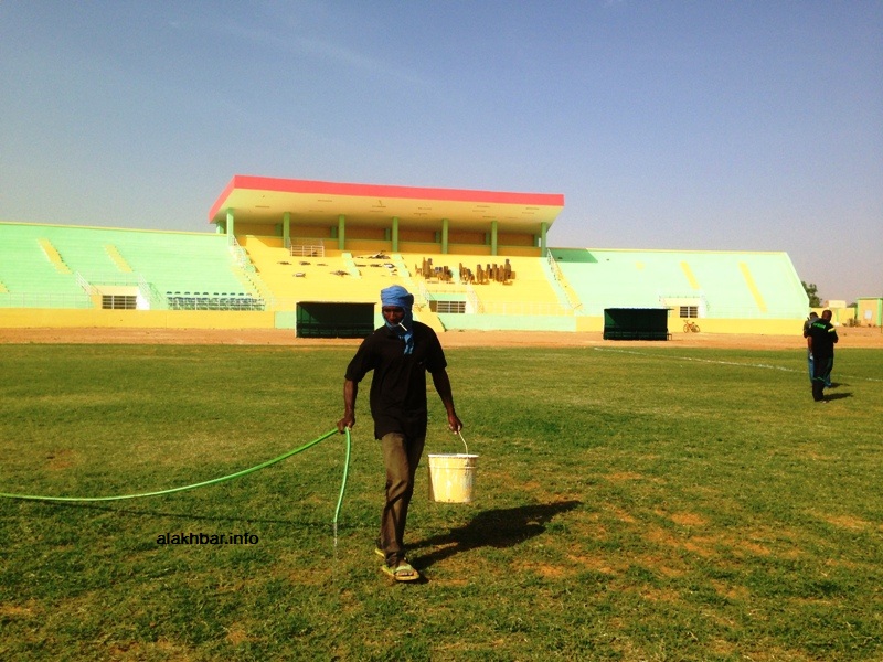 ملعب مدينة كيهيدي صباح اليوم حيث التحضيرات جارية لاستضافة كأس السوبر (الأخبار)