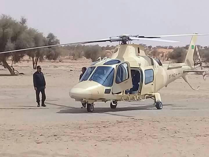 مروحية عسكرية تابعة للجيش الموريتاني تولت نقل الرئيس الغيني إلى الدوشلية 