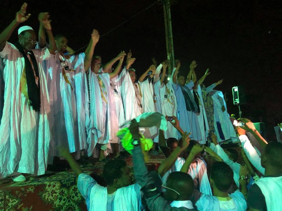 قادة التكتل خلال مهرجان سياسي في نواكشوط 