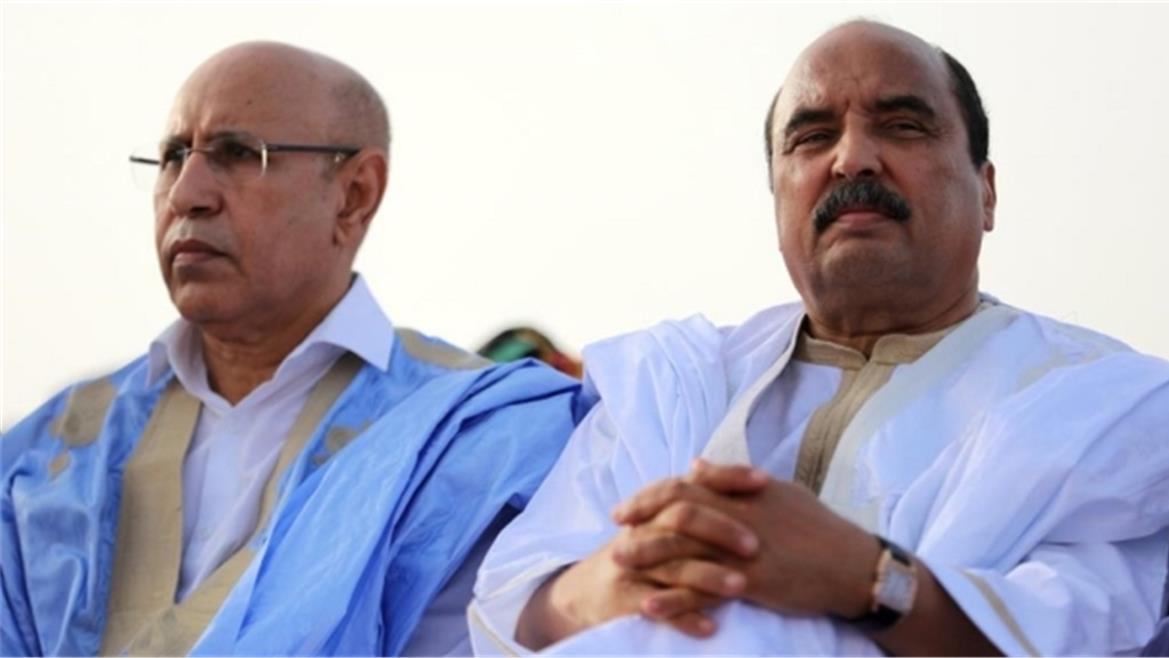 الرئيسان الموريتانيان السابق محمد ولد عبد العزيز، والحالي محمد ولد الغزواني
