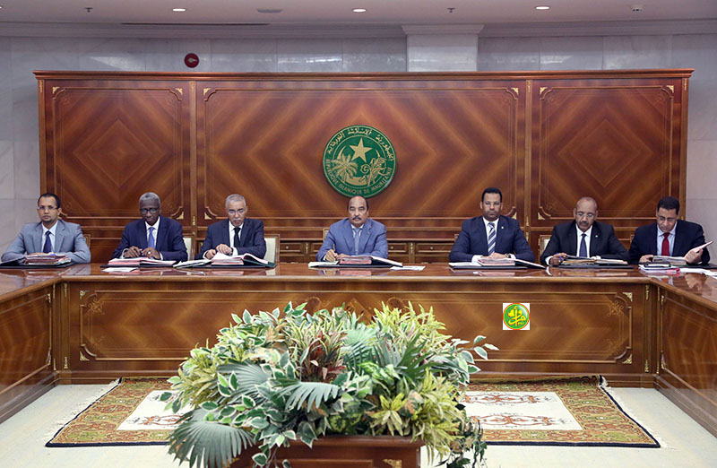 مجلس الوزراء خلال اجتماعه اليوم بالقصر الرئاسي (وما)