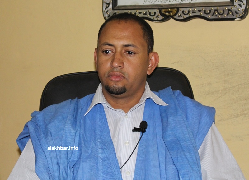 عمدة بلدية كوبني بولاية الحوض الغربي عثمان ولد سيد أحمد لحبيب خلالال حديثه للأخبار