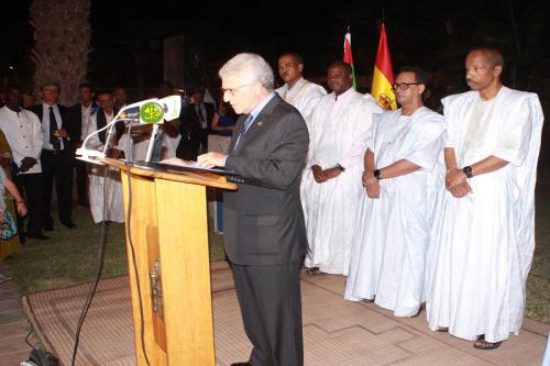 السفير الأسباني في موريتانيا خوسيوس إغناسيو اكوادو خلال خطابه (وما)
