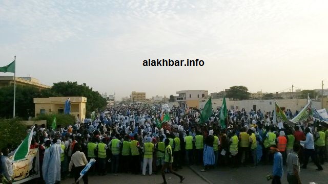 المعارضة الموريتانية خلال مسيرة سابقة لها (الأخبار - أرشيف)