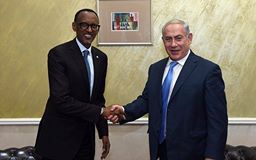 الرئيس الروندي في لقاء سابق مع رئيس الوزراء الإسرائيلي