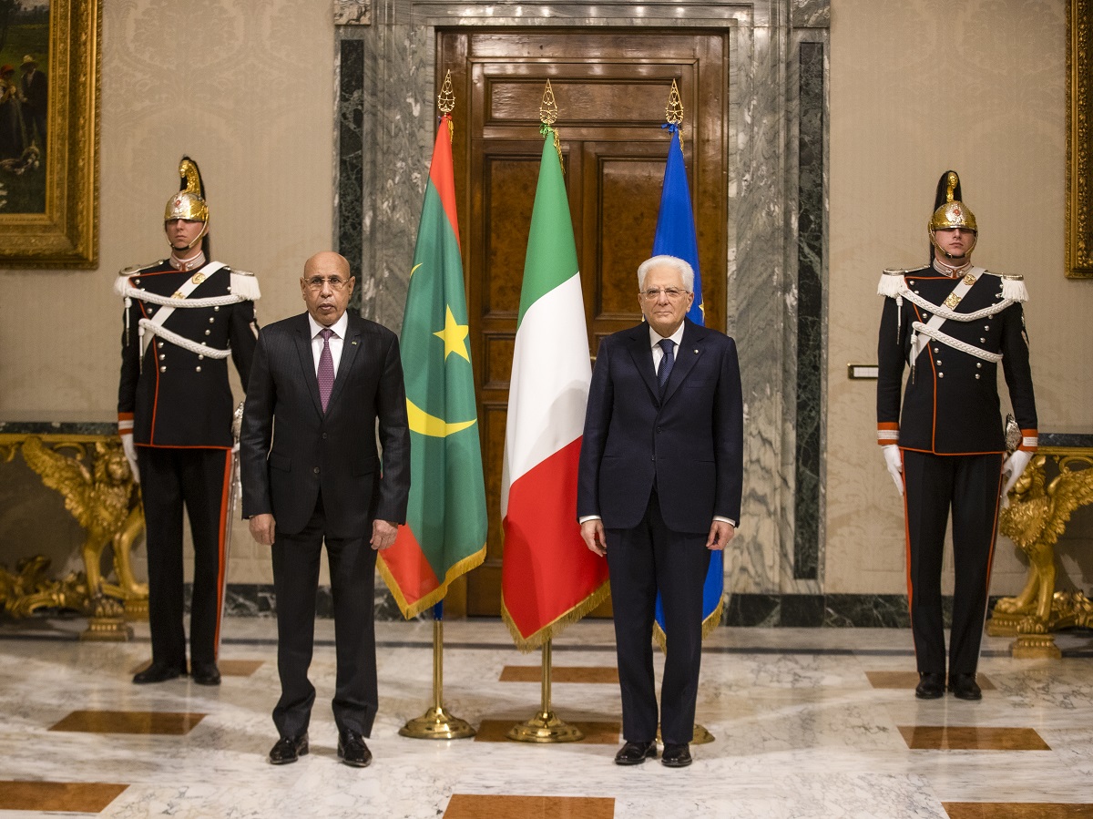 الرئيس ولد الغزواني مع الرئيس الإيطالي سيرجيو ماتاريلا