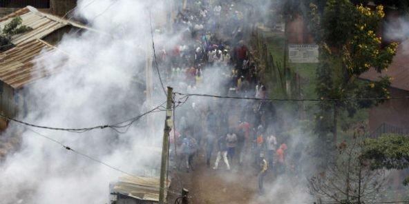 جانب من أعمال العنف بكينيا في يوم الاقتراع.