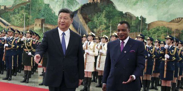 الرئيسان الكونغولي دنيس ساسو نغيسو والصيني شي جين بينغ