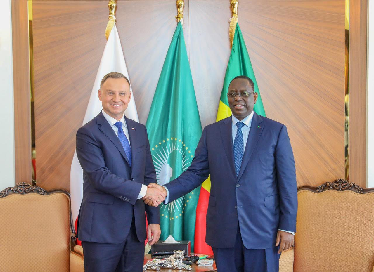 الرئيسان السنغالي ماكي صال والبولندي أندجي دودا 