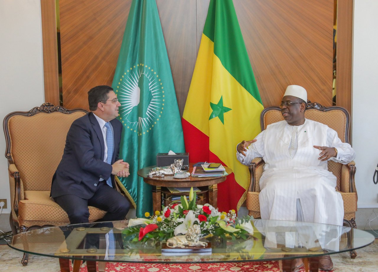 الرئيس السنغالي ماكي صال ووزير الخارجية المغربي ناصر بوريطة