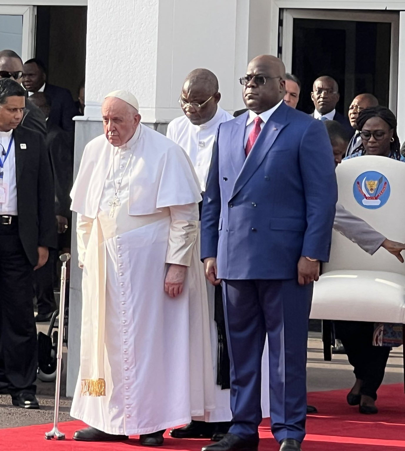 البابا فرنسيس والرئيس الكونغولي فيليكس تشيسيكيدي 