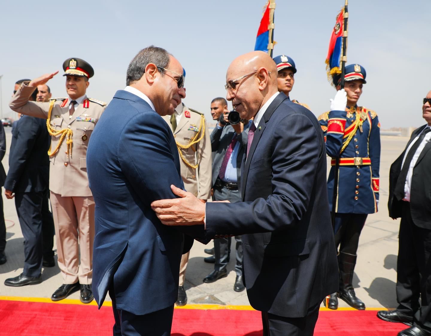 الرئيسان الموريتاني محمد ولد الغزواني، والمصري عبد الفتاح السيسي