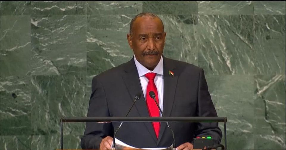 عبد الفتاح البرهان: رئيس مجلس السيادة السوداني خلال إلقاء كلمته أمام الأمم المتحدة