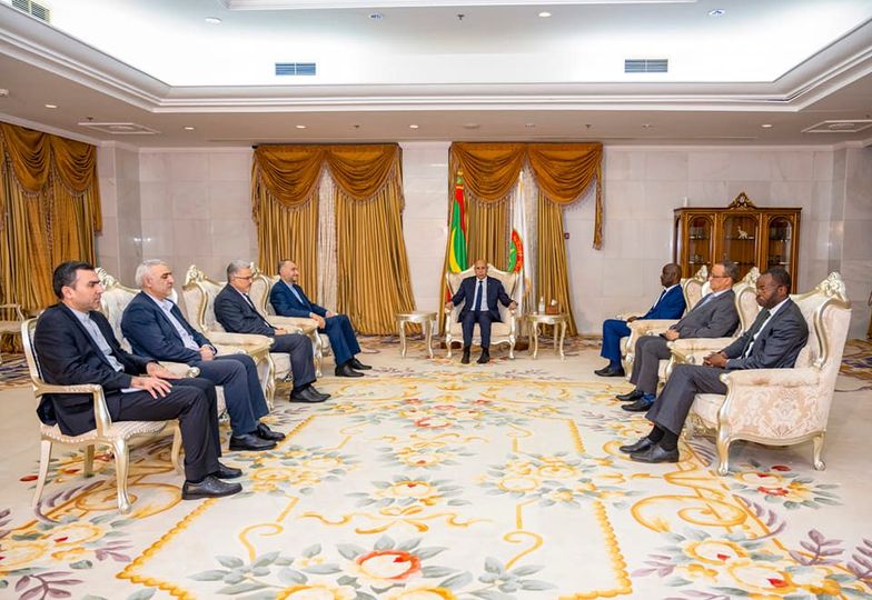 الرئيس محمد ولد الغزواني خلال لقائه مع وزير الخارجية الإيراني حسين أمير عبد اللهيان