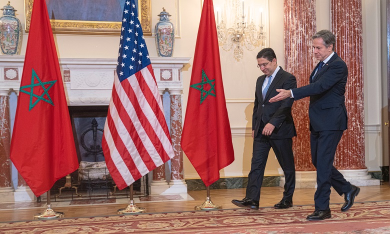 وزير الخارجية المغربي ناصر بوريطة ونظيره الأمريكي أنتوني بلينكن 