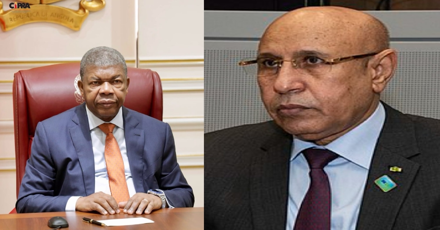 الرئيسان الموريتاني محمد ولد الغزواني، والأنغولي جواو لورنسو 
