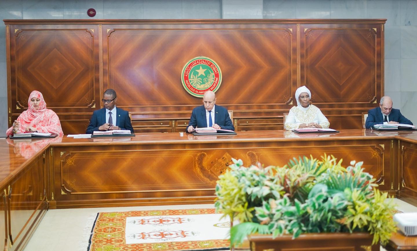 مجلس الوزراء خلال اجتماعه اليوم الأربعاء في القصر الرئاسي 