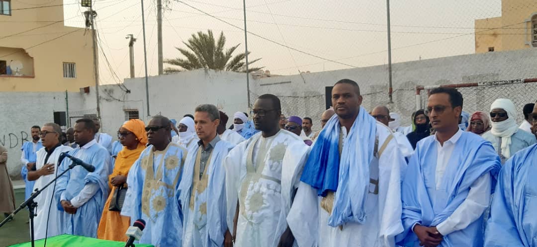 قادة تحالف أمل موريتانيا أمس في تجمع جماهيري بمدينة نواذيبو