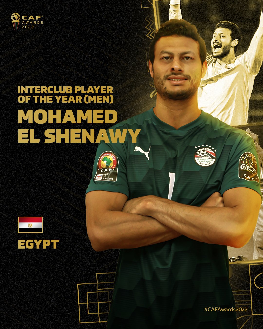 حارس مرمى الأهلي ومنتخب مصر محمد الشناوي أفضل لاعب داخل القارة 