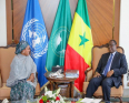 الرئيس السنغالي ماكي صال ونائبة الأمين العام الأممي أمينة محمد