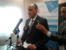 ولد الداف أثناء كلمته صباح اليوم/ تصوير الأخبار