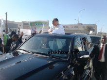 جانب من وصول الرئيس محمد ولد العزيز في نواذيبو/ الاخبار 