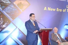 وزير الاقتصاد والمالية المختار ولد اجاي خلال كلمته في افتتاح المؤتمر اليوم في بالي بأندنوسيا