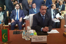 وزير الخارجية الموريتاني إسماعيل ولد الشيخ أحمد خلال جلسة افتتاح الدورة (وما)