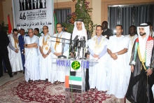 السفير الإماراتي في نواكشوط عيسى عبد الله مسعود الكلباني خلال كلمته في الأمسية (وما)
