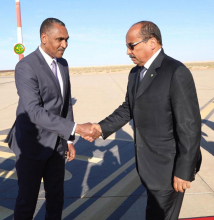 الرئيس محمد ولد عبد العزيز في مطار نواكشوط مساء اليوم (وما)