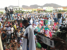 جانب من حضور المهرجان في مدينة الزويرات شمالي البلاد