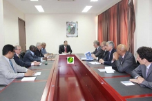 جلسة العمل المنعقدة بمباني وزارة الاقتصاد والمالية في نواكشوط (وما)