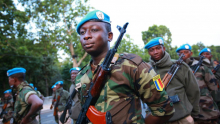 عناصر من القوات اتشادية المشاركة بعمليات حفظ السلام بمالي.