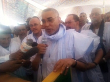 الوزير الأول يحي ولد حدمين خلال كلمته في مهرجان في افام لخذيرات