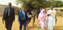 وزيرة التهذيب والتكوين المهني خلال زيارتها لثانوية الجديدة بمقاطعة لكصر بولاية نواكشوط الغربية