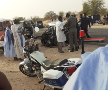 من حادث أمس السبت غير بعيد من العاصمة نواكشوط