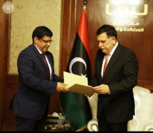 ولد محم يسلم رسالة خاصة لرئيس المجلس الرئاسي لحكومة الوفاق الوطني في ليبيا فائز مصطفى السراج
