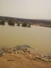 منظر لأحد جوانب السد في ولاية آدرار شمال البلاد