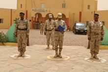 حفل تبادل المهام في المنطقة العسكرية الخامسة بمدينة النعمة شرقي موريتانيا