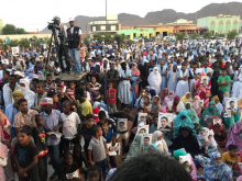 جانب من حضور مهرجان ترأسه ولد مولود أمس في الزويرات شمالي البلاد (الأخبار)