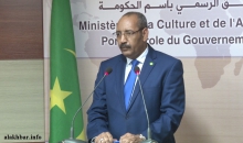 وزير الداخلية واللامركزية أحمد ولد عبد الله خلال مؤتمر صحفي سابق (الأخبار - أرشيف)
