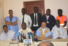 مرشحو المعارضة خلال مؤتمر صحفي مشترك (الأخبار)