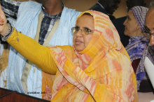 رئيس المجلس الجهوي بنواكشوط فاطمة بنت عبد المالك اليوم داخل القاعة الرئيسية بالمباني المجموعة الحضرية (الأخبار)