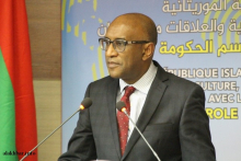 وزير الصحة الموريتانية البروفسير كان ببكر خلال مؤتمر صحفي سابق (الأخبار - أرشيف)