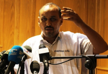 رئيس حزب الصواب النائب البرلماني عبد السلام ولد حرمه خلال نشاط سابق (الأخبار - أرشيف)