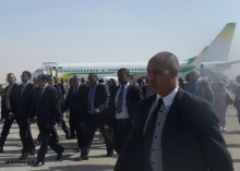 ولد عبد العزيز في زيارة لمطار نواكشوط الدولي بمناسبة اقتناء الموريتانية للطيران طائرة بوينغ 737MAX 8 ـ (أرشيف الأخبار)
