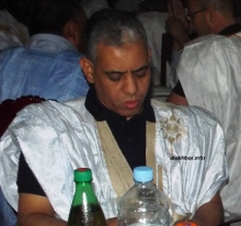 النائب البرلماني محمد ولد ببانا في حفل عشاء الحزب الحاكم البارحة (الأخبار)