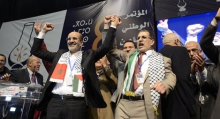 سعد الدين العثماني الأمين العام الجديد لحزب العدالة والتنمية، وإدريس الأزمي الإدريسي المتنافس على الأمانة العامة للحزب.