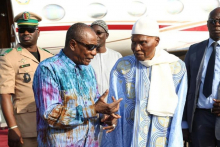 الرئيس السنغالي السابق عبد الله واد والرئيس الغيني ألفا كوندي.