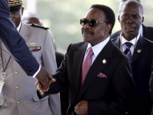 الرئيس الغابوني الراحل عمر بونغوـ فاتح يوليو 2007 بالعاصمة الغانية أكرا.
